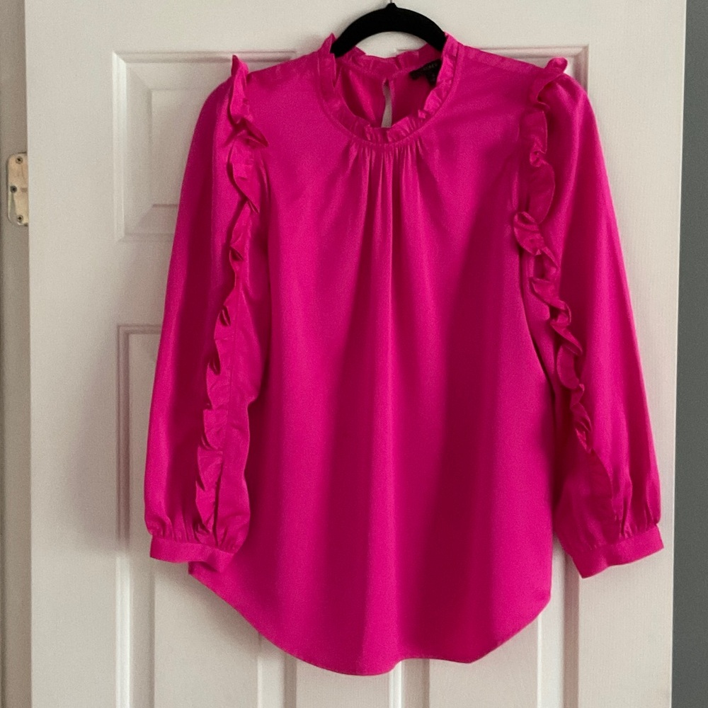 J Crew Hot Pink Blouse